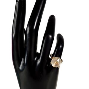 Large Faceted Solitaire Ring